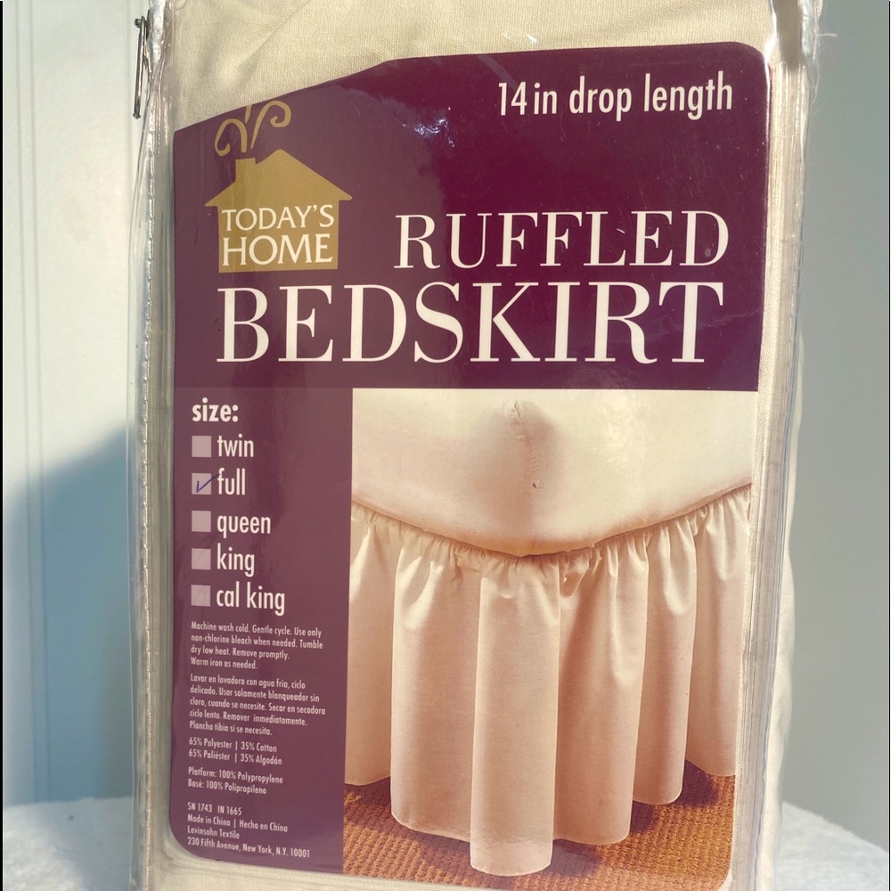 New Today’s Home Ruffled BedSkirt - Full